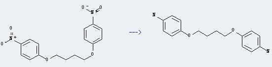 the 4,4'-(1,4-Butanediyl)dioxydianiline could be obtained by the reactant of 1,4-bis-(4-nitro-phenoxy)-butane